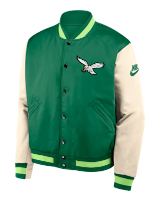 Мужская куртка Philadelphia Eagles Rewind Legacy Nike NFL Full-Snap Bomber