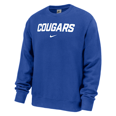 BYU Cougars Club Fleece Men's Nike NCAA Pullover Crew-Neck Sweatshirt