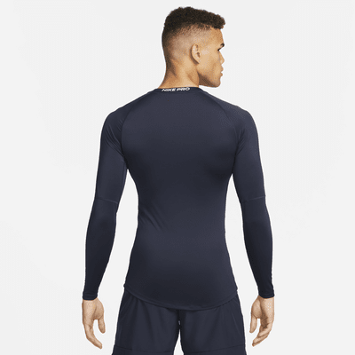 Nike Pro Dri-FIT strakke fitnesstop met lange mouwen voor heren