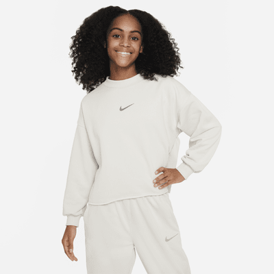 Nike Sportswear Dri-FIT-Sweatshirt mit Rundhalsausschnitt für ältere Kinder (Mädchen)