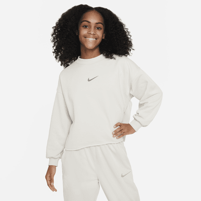 Nike Sportswear Dri-FIT sweatshirt met ronde hals voor meisjes