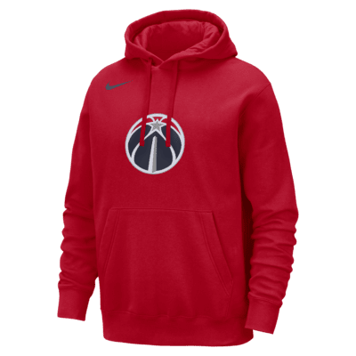 Sudadera con gorro sin cierre Nike de la NBA para hombre Washington Wizards Club