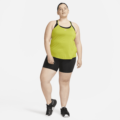Nike Women's Dri-Fit One Elastika Tank Top, XS, Noise Aqua
