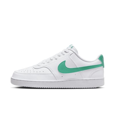 Nike court vision low trainers in white & green