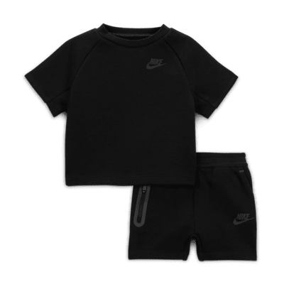 Nike Tech Fleece Baby Tee and Shorts Set