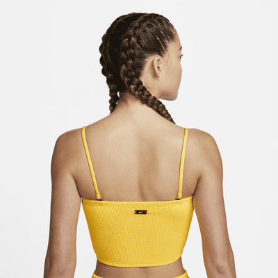 Parte superior de traje de baño tipo bandeau midkini para mujer Nike