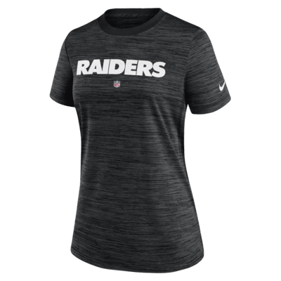 Nike Women's Dri-Fit Sideline Velocity (NFL Las Vegas Raiders) T-Shirt in Black, Size: Small | 00M600A8D-0BN