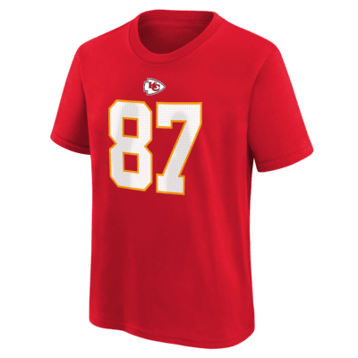 Playera Nike de la NFL para niños talla grande Travis Kelce Kansas City Chiefs