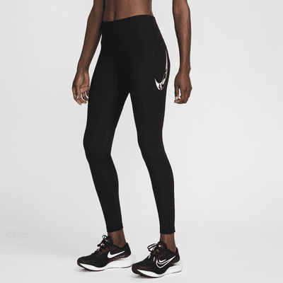 Nike Fast középmagas derekú, 7/8-os női futóleggings zsebekkel