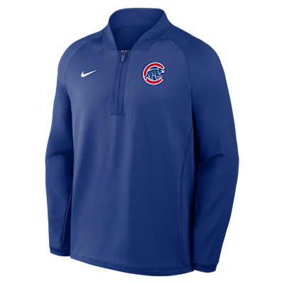 Chicago Cubs Authentic Collection Men's Nike Dri-FIT MLB 1/2-Zip Long-Sleeve Top from Nike - $95