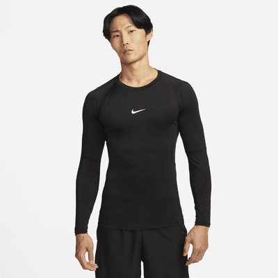 Nike Pro Dri-FIT strakke fitnesstop met lange mouwen voor heren