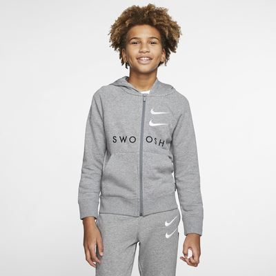 Nike Sportswear Swoosh Older Kids' (Boys') Full-Zip French Terry Hoodie ...