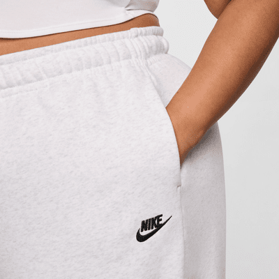 Pants de entrenamiento de tiro medio de pierna ancha para mujer (talla grande) Nike Sportswear Club Fleece