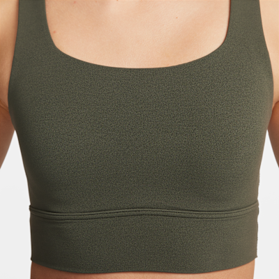 Brassière De Sport Longue Sans Armatures - Soutien Moyen - Col En U Profond - Rembourrage Amovible - Pour Yoga, Fitness, Quotidien - 5