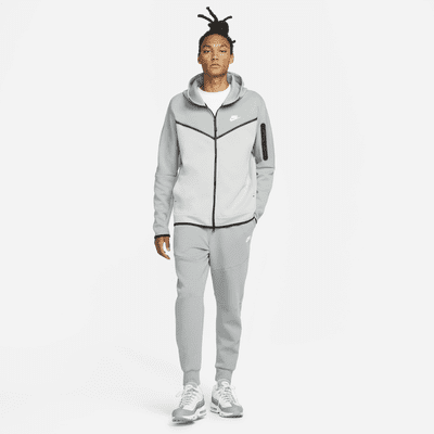 grey and white nike tech hoodie