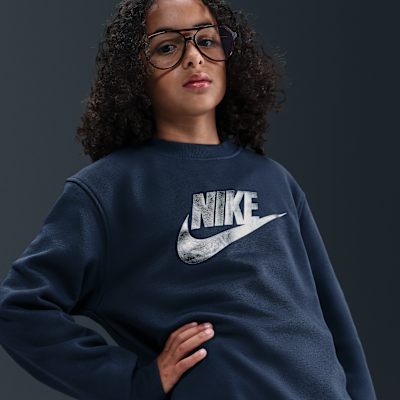 Nike Sportswear Club Fleece Big Kids' Crew-Neck Sweatshirt