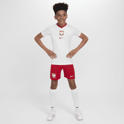 Shorts da calcio replica Nike Dri-FIT Polonia 2024/25 Stadium per ragazzo/a – Home/Away