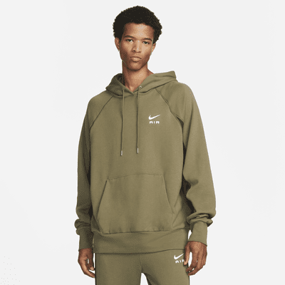 Nike Men's Air French Terry Pullover Hoodie Green