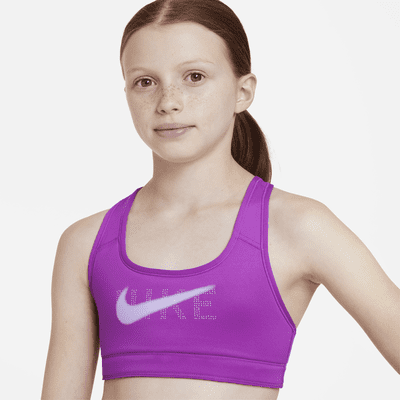 Nike Swoosh Older Kids' (Girls') Reversible Sports Bra