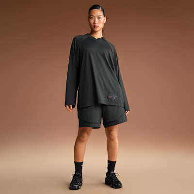 NikeSKIMS Airy Women's Oversized V-Neck Long-Sleeve Top