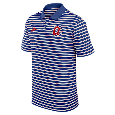 Atlanta Braves Cooperstown Striped Victory Men's Nike Dri-FIT MLB Polo from Nike - $85