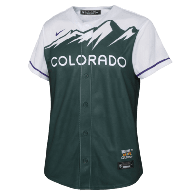 Jersey Nike MLB Replica para niños talla grande Colorado Rockies City Connect