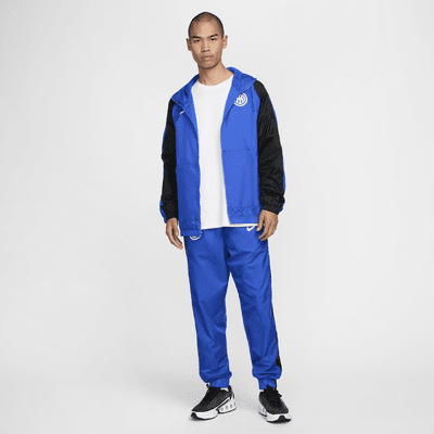 Vævet Inter Milan Home Nike Football-tracksuit med hætte til mænd