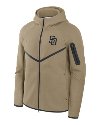 Мужская куртка San Diego Padres Tech Fleece Windrunner Nike MLB Full-Zip Hooded для бега