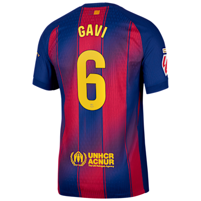 Gavi Barcelona 2025/26 Match Home Men's Nike Dri-FIT ADV Soccer Jersey