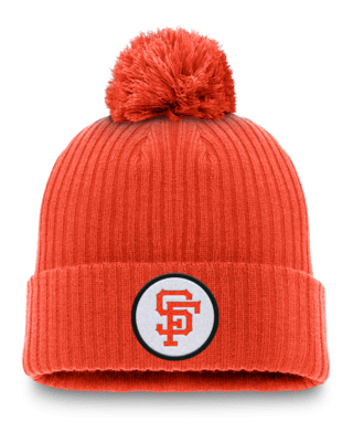 Мужские  San Francisco Giants Cooperstown Peak Nike MLB Cuffed Pom Beanie