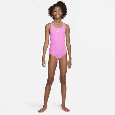 Traje de baño de una sola pieza con espalda deportiva para niña talla grande Nike Essential