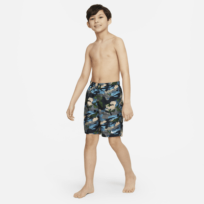 Shorts de voleibol de 18 cm para niño talla grande Natación Nike Classic Camo