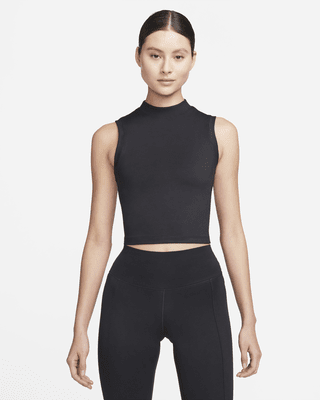 Женские  Nike One Fitted Dri-FIT Mock-Neck Cropped Tank Top