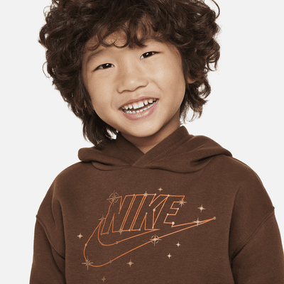 Sudadera con gorro infantil Nike Sportswear Shine Fleece Pullover Hoodie