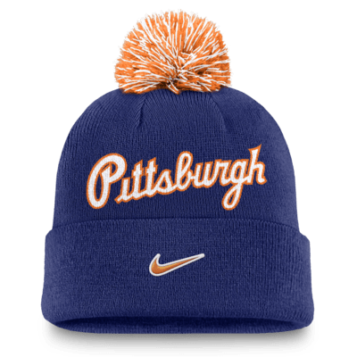 Gorro con dobladillo y pompón Nike de la MLB para hombre Pittsburgh Pirates Peak