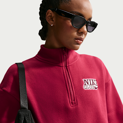 Nike Sportswear Women's Oversized 1/4-Zip Fleece Top