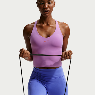 Camiseta de tirantes Nike Universa con bra deportivo con almohadilla de media sujeción para mujer