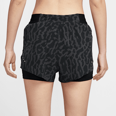 Nike Swift Women's Dri-FIT Mid-Rise 2-in-1 Printed Running Shorts