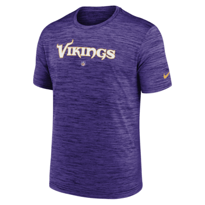 Nike Men's Minnesota Vikings Sideline Velocity T-Shirt - Purple - M Each