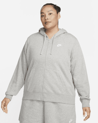 Женское худи Nike Sportswear Club Fleece Full-Zip Hoodie (Plus Size)