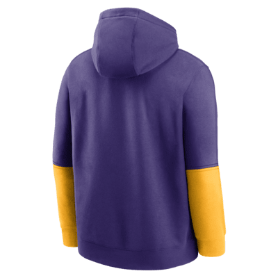 Sudadera con gorro sin cierre universitaria Nike para hombre LSU Tigers Sideline Team Issue Club