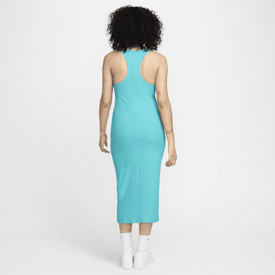 Vestido sin mangas slim midi para mujer Nike Sportswear Chill Rib