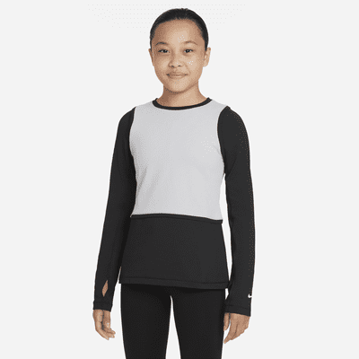 girls white long sleeve top