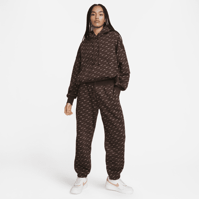 Nike Sportswear Phoenix Fleece Women's Oversized Printed Tracksuit Bottoms