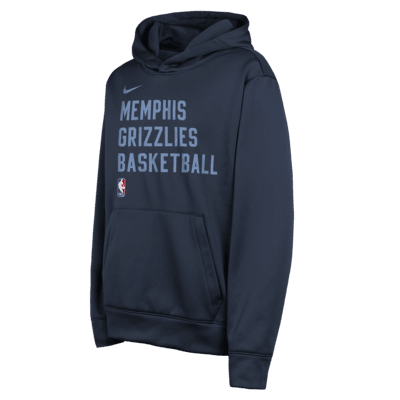 Sudadera con gorro sin cierre Nike Dri-FIT de la NBA para niños talla grande Memphis Grizzlies