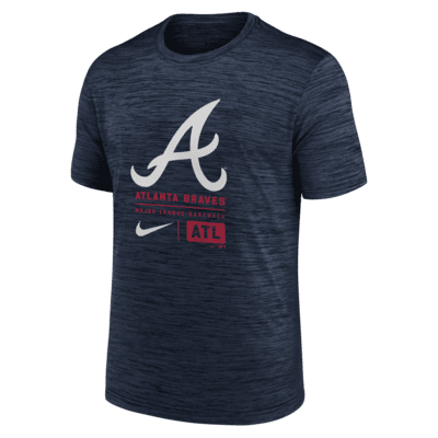 Atlanta Braves Large Logo Velocity Men's Nike MLB T-Shirt