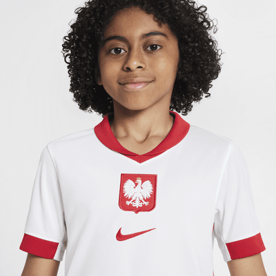 Camisola de futebol de réplica Nike Dri-FIT do equipamento principal Stadium Polónia 2024/25 Júnior