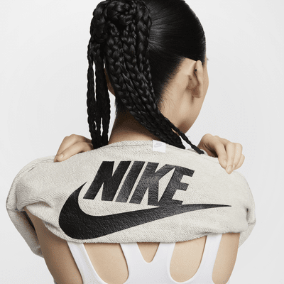 เสื้อ Shrug ผ้าเฟรนช์เทรีขนาดโอเวอร์ไซส์ผู้หญิง Nike Sportswear