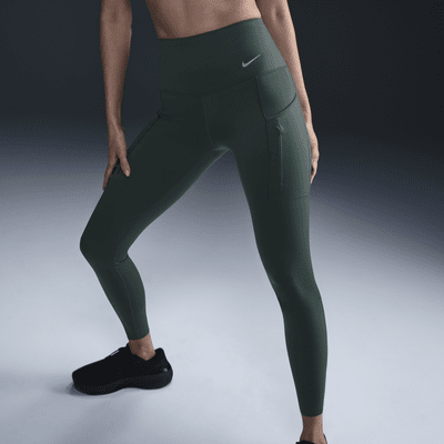 Leggings de tiro alto de 7/8 de sujeción firme con bolsillos para mujer Nike Go