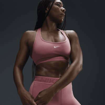 Bra deportivo sin almohadillas para mujer Nike Swoosh Light Support